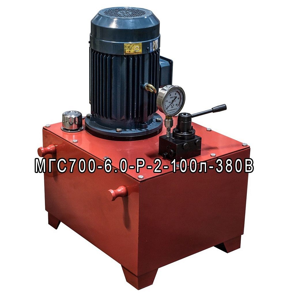 Маслостанция МГС700-30.0-2хР-2-600л-380В (с двумя ручными трехпозиционными распределителями, двустороннего действия)